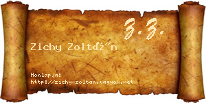 Zichy Zoltán névjegykártya